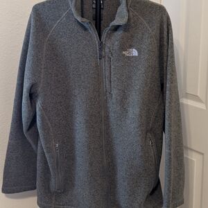 The North Face Men’s XL Olive Green Full Zip Knit Jacket Zip Pockets